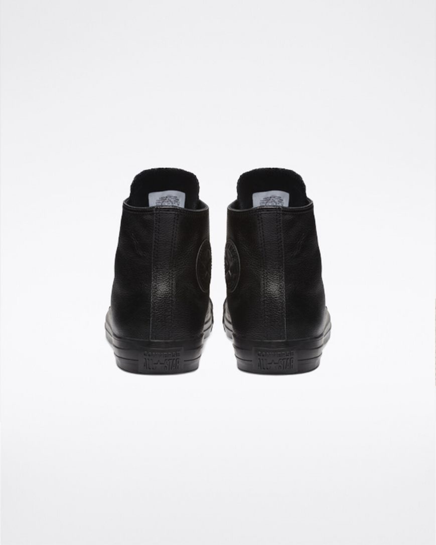 Women's Converse Chuck Taylor All Star Leather High Top Shoes Black | AU 6C413Z